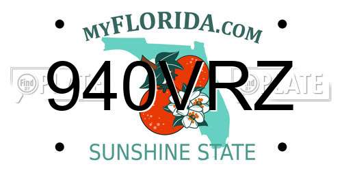 940VRZ Florida License Plate