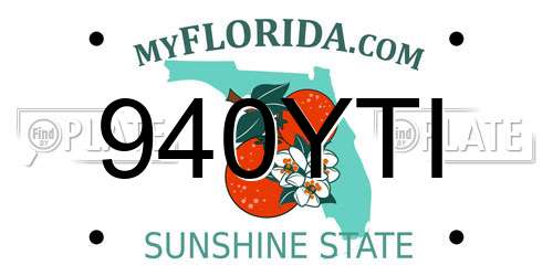 940YTI Florida License Plate