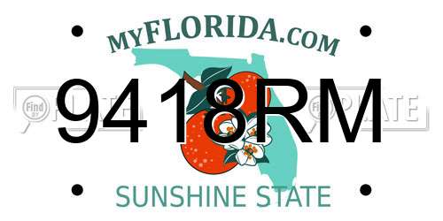 9418RM Florida License Plate
