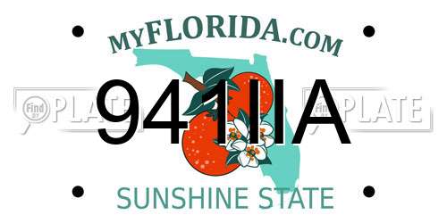 941IIA Florida License Plate