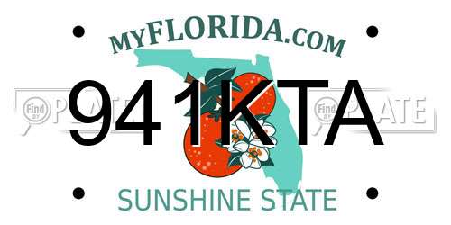 941KTA Florida License Plate