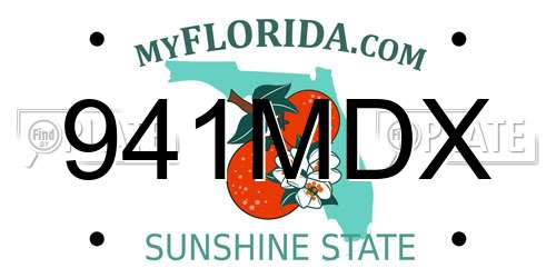 941MDX Florida License Plate