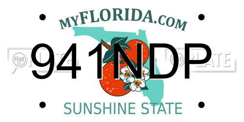 941NDP Florida License Plate