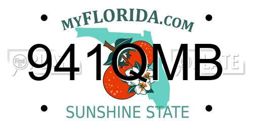 941QMB Florida License Plate