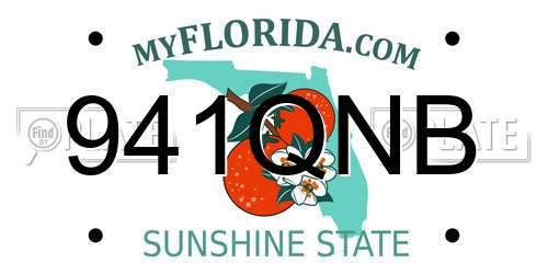 941QNB Florida License Plate