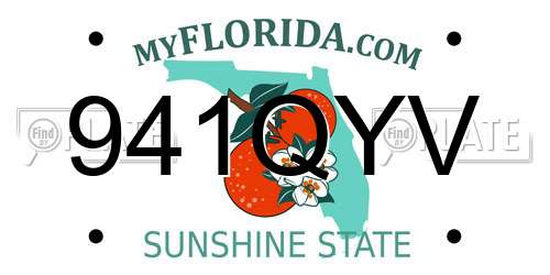 941QYV Florida License Plate