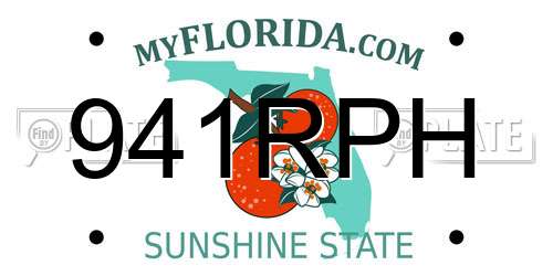 941RPH Florida License Plate