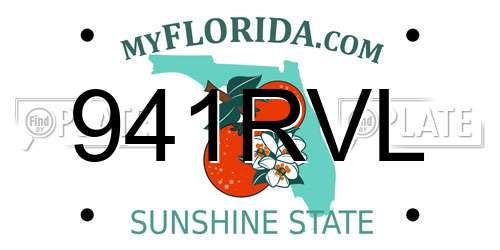 941RVL Florida License Plate