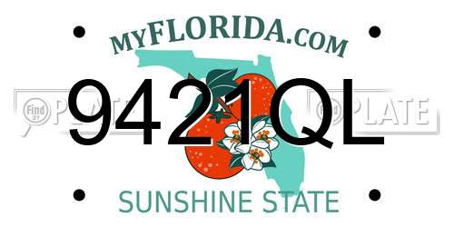9421QL Florida License Plate