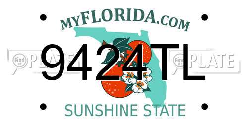 9424TL Florida License Plate