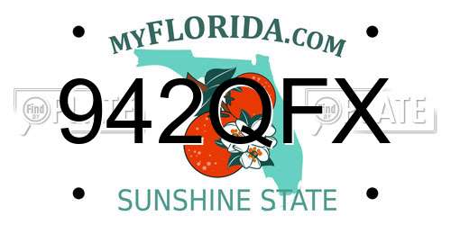 942QFX Florida License Plate