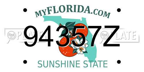 94357Z Florida License Plate