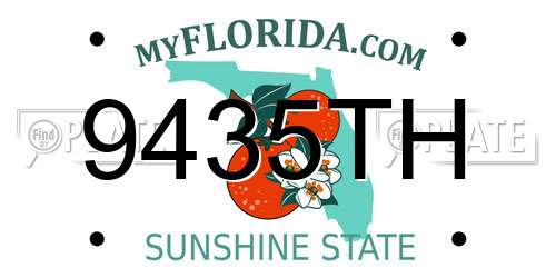 9435TH Florida License Plate
