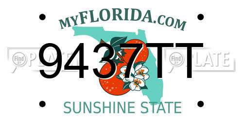9437TT Florida License Plate