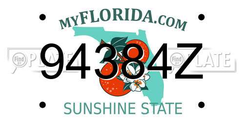 94384Z Florida License Plate