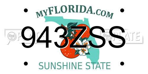 943ZSS Florida License Plate