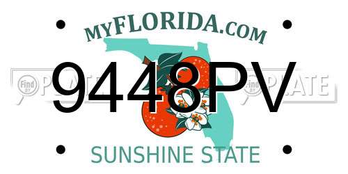 9448PV Florida License Plate