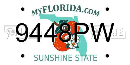 9448PW Florida License Plate