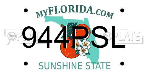 944PSL Florida License Plate