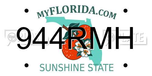 944RMH Florida License Plate