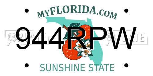 944RPW Florida License Plate