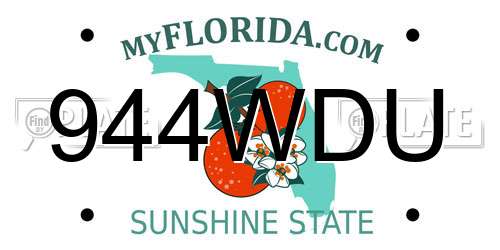 944WDU Florida License Plate