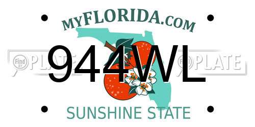 944WL Florida License Plate