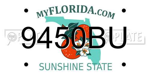 9450BU Florida License Plate