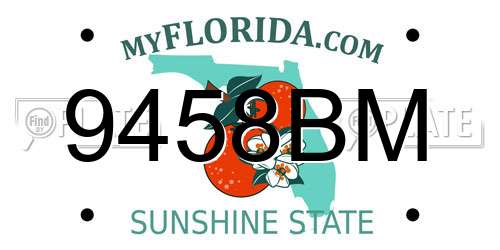 9458BM Florida License Plate