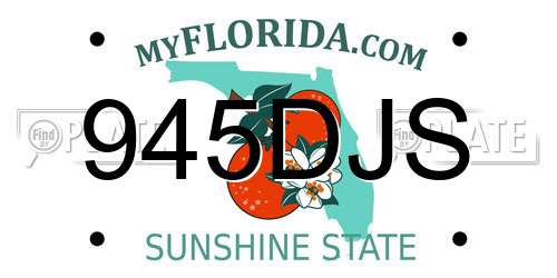 945DJS Florida License Plate