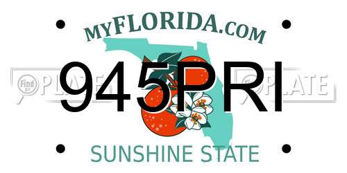 945PRI Florida License Plate