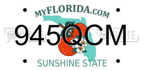 945QCM Florida License Plate
