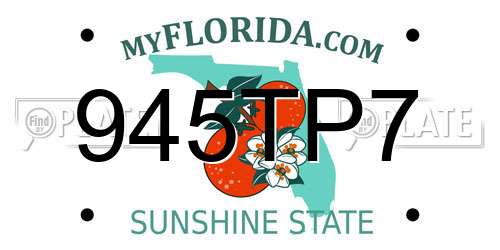 945TP7 Florida License Plate