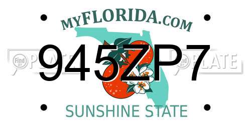 945ZP7 Florida License Plate