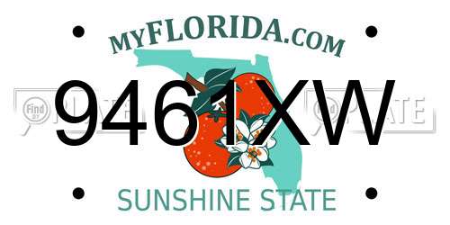 9461XW Florida License Plate