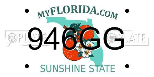 946GG Florida License Plate