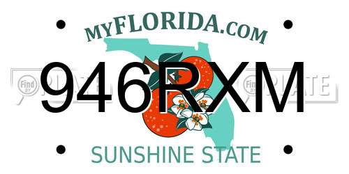 946RXM Florida License Plate