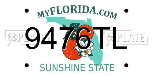 9476TL Florida License Plate