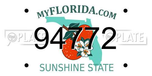 94772 Florida License Plate