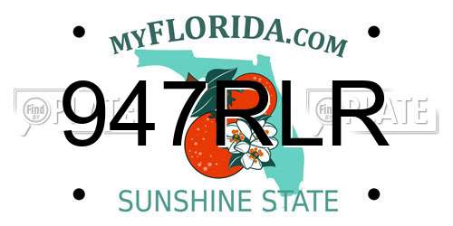 947RLR Florida License Plate