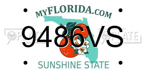 9486VS Florida License Plate