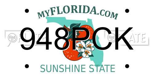 948PCK Florida License Plate