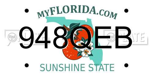 948QEB Florida License Plate