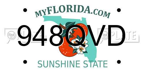 948QVD Florida License Plate