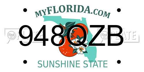 948QZB Florida License Plate