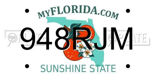 948RJM Florida License Plate