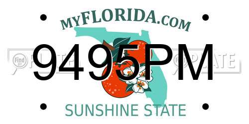 9495PM Florida License Plate