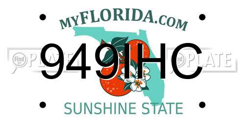 949IHC Florida License Plate
