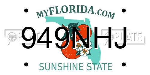 949NHJ Florida License Plate