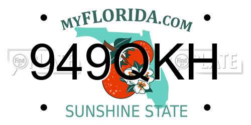 949QKH Florida License Plate